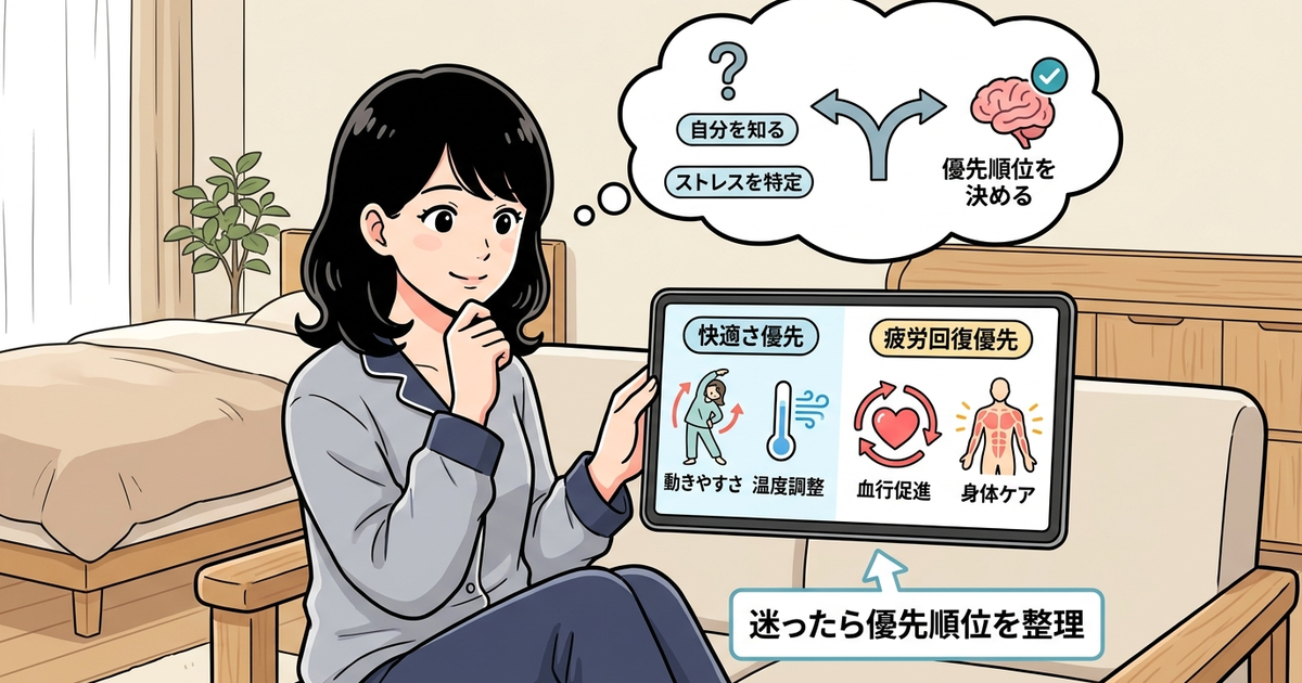 着心地か、疲労回復か、自分の優先順位を整理しておく