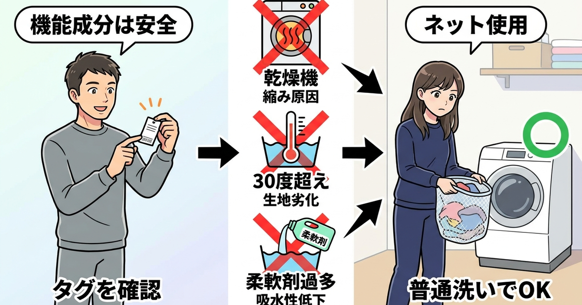 リカバリーウェアの洗濯で本当に避けるべき失敗は3つだけだと分かっている