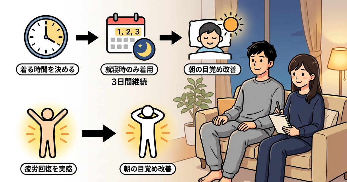 いつ着るかを決めるだけで疲労回復の実感が早まる