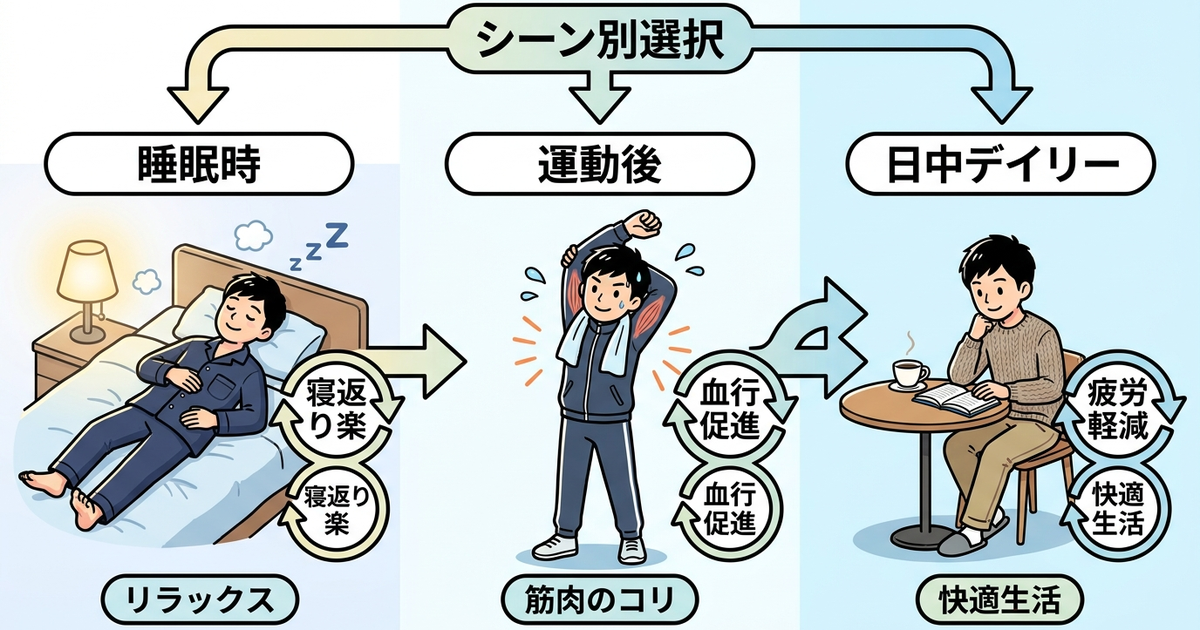 メンズのリカバリーウェアを着用シーン別に選んでいく