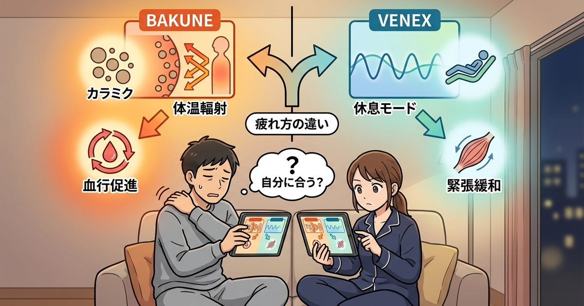 BAKUNEとVENEXの決定的な違いが、あなたの疲れに効くかどうかを分ける