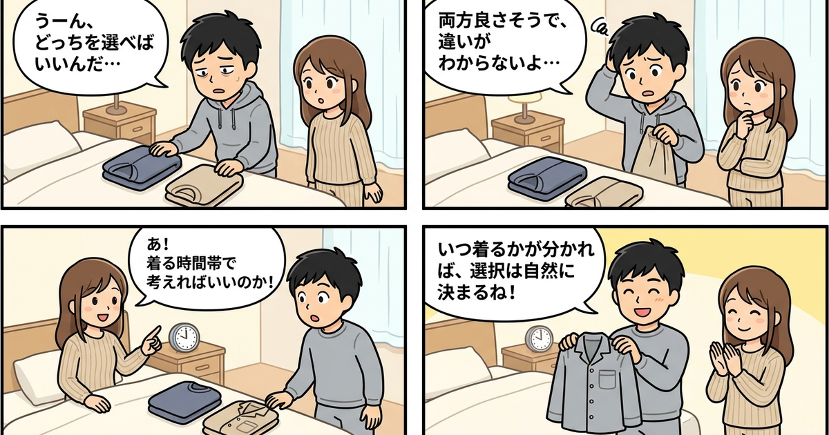 まとめ:どの時間帯に着るかが分かれば、選択は自然に決まる